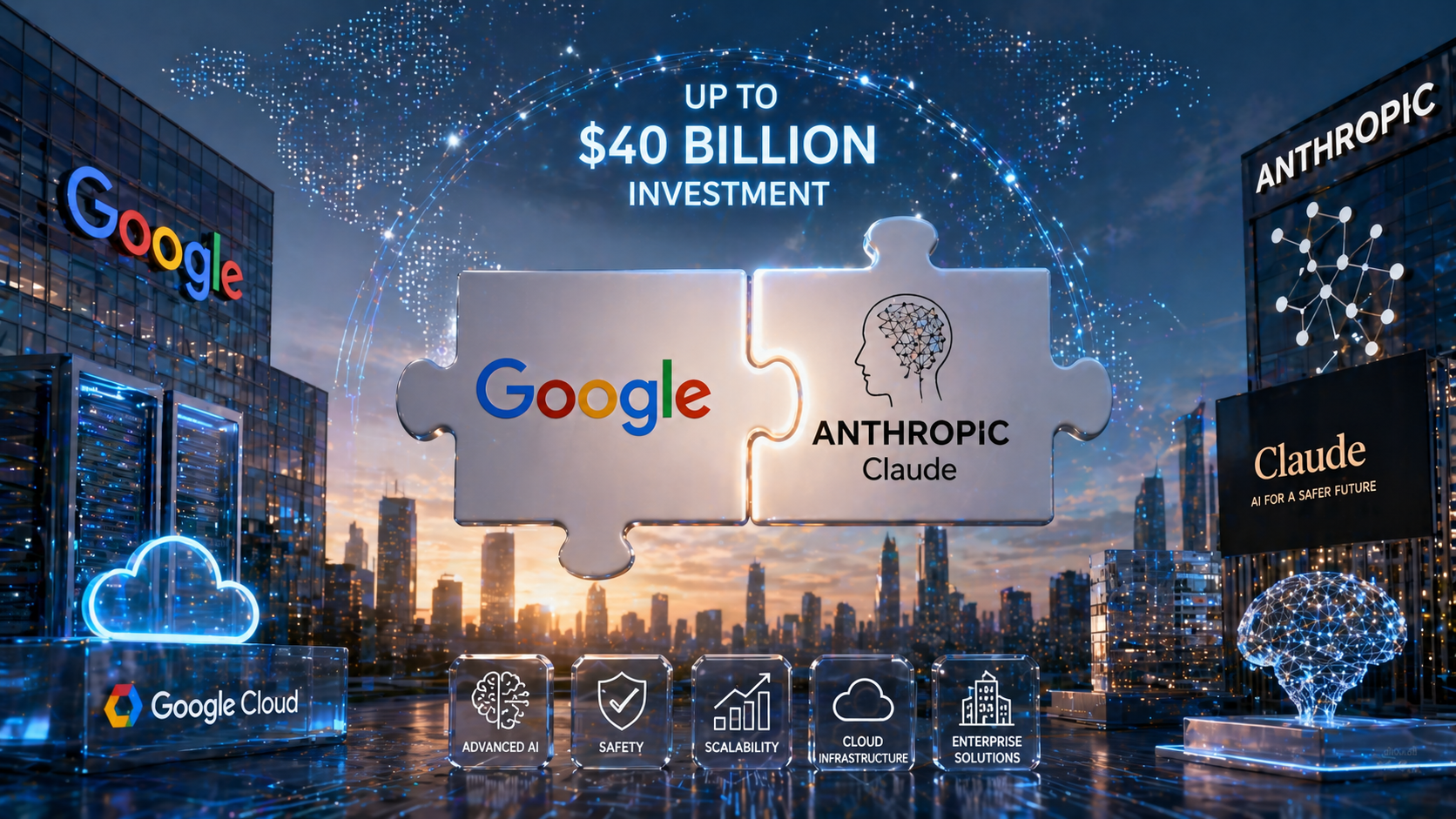 تضخّ Google ما يصل إلى 40 مليار دولار في Anthropic لتعزيز سباق الذكاء الاصطناعي